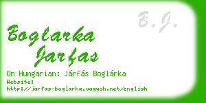 boglarka jarfas business card